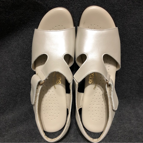 SAS Suntimer Open Toe Sandals Womens Size 7 S Pearly Beige - Picture 6 of 9